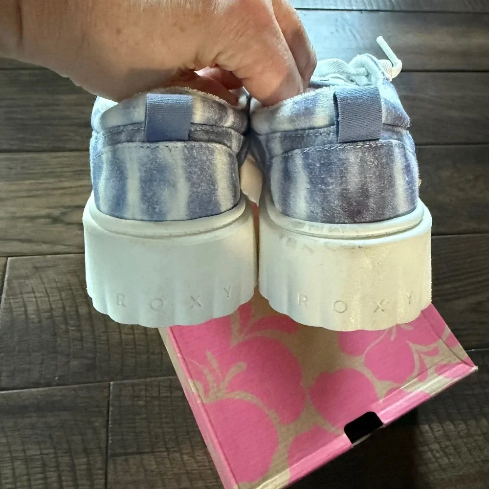 Roxy Sheilahh Color Dew Tie Dye Platform Sneakers Shoes Women's Size‎ 7